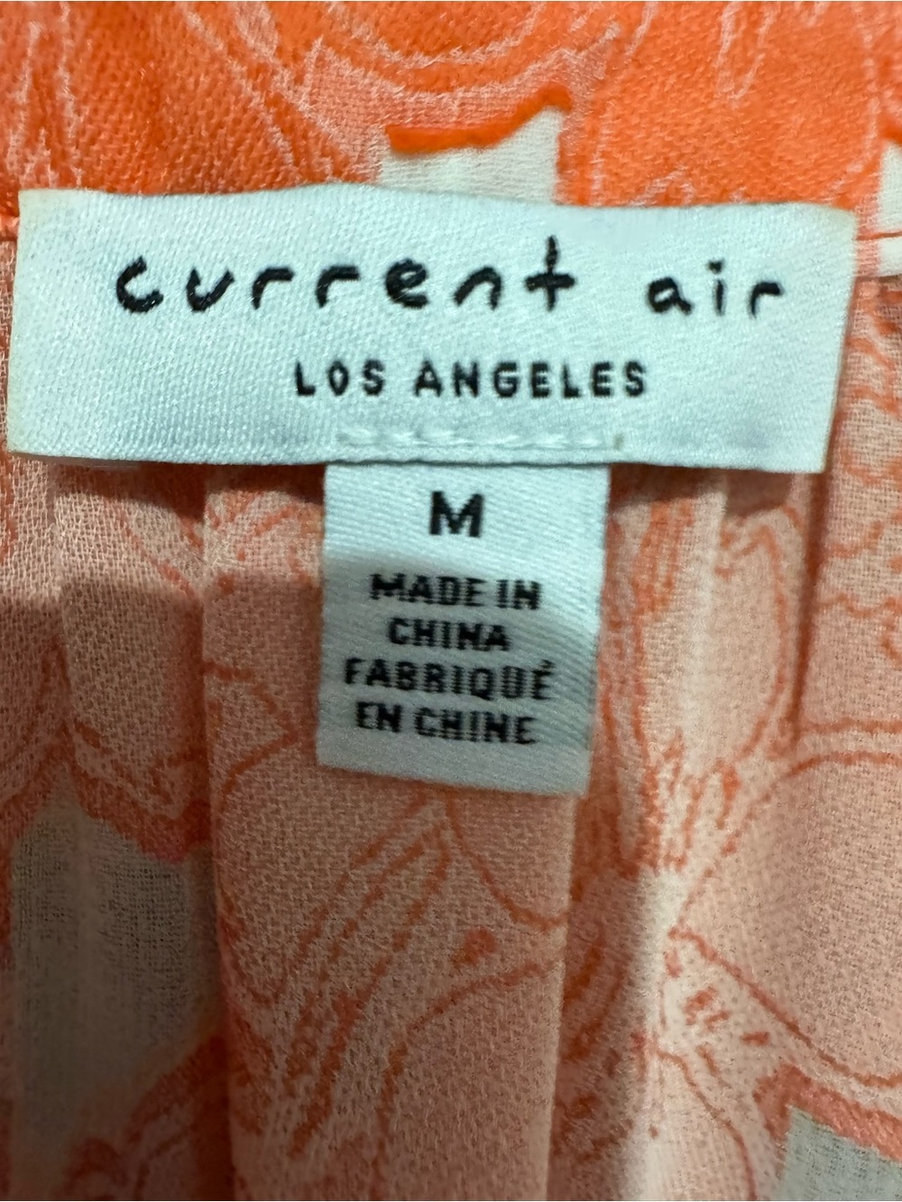 Current Air Coral Printed Ruffle V-Neck Mini Dress sz M - Picture 4 of 5